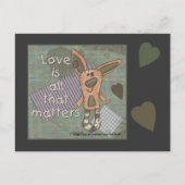 Primitiv Bunny Postkarte (Vorderseite)