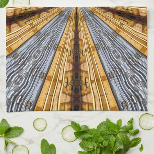 Primitiv futuristisch geschirrtuch (Gefaltet)