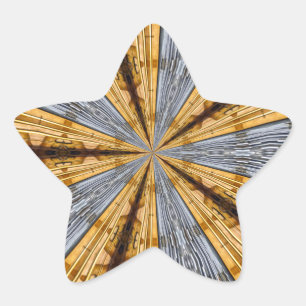 Primitiv futuristisch Stern-Aufkleber