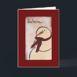 Primitive Acrylic Painted Snowman Weihnachten<br><div class="desc">Ursprünglich in Acryl auf Papier gemalt von Deborah Miller. Der primitive Schneemann hat einen antiken Look,  wenn man rustikal Liebe.</div>