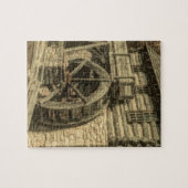 Primitive alte Bauernmehl Mühle Wasserrad Puzzle (Horizontal)