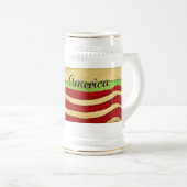 Primitive alte Herrlichkeit Gott segne Amerika Ste Bierglas (VorderseiteRechts)