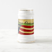 Primitive alte Herrlichkeit Gott segne Amerika Ste Bierglas (Mittel)