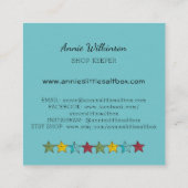 Primitive Angel Country Business Card Quadratische Visitenkarte (Rückseite)