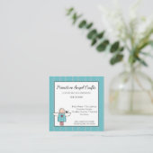 Primitive Angel Country Business Card Quadratische Visitenkarte (Stehend Vorderseite)