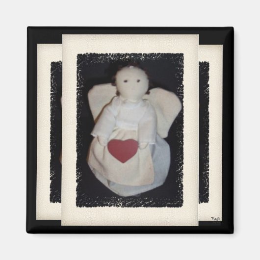 Primitive Angel Fabric Doll Magnet (Vorne)