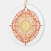 Primitive Art-Sun-Dekoration Keramik Ornament (Links)