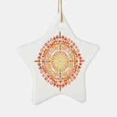 Primitive Art-Sun-Dekoration Keramik Ornament (Rechts)