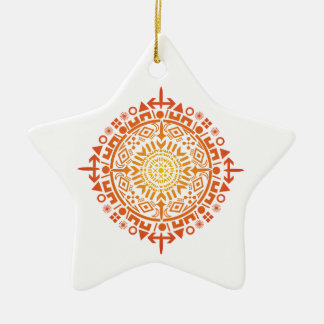 Primitive Art-Sun-Dekoration Keramik Ornament