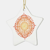 Primitive Art-Sun-Dekoration Keramik Ornament (Links)