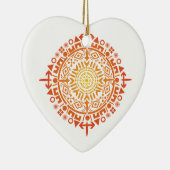 Primitive Art-Sun-Dekoration Keramik Ornament (Rechts)