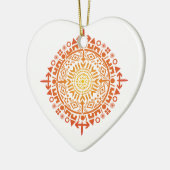 Primitive Art-Sun-Dekoration Keramik Ornament (Links)