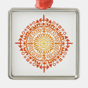 Primitive Art-Sun-Dekoration Ornament Aus Metall