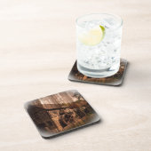 Primitive Barn Wood Bauernmühle Wasserrad Untersetzer (Rechte Seite)