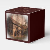 Primitive Barnholz-Hochzeit Geschenkschachtel (Vorderseite)