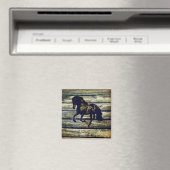 Primitive BarnWood Reittier Schwarzer Hengst Pferd Magnet (In Situ (Geschirrspüler))