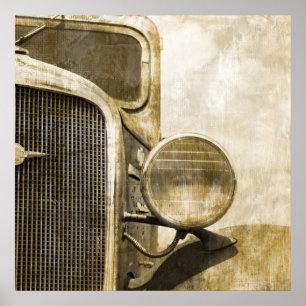 Primitive, beängstigende, rustikale, alte LKW Poster