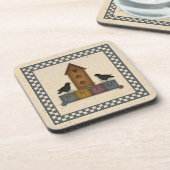 Primitive Birdhouse Cork Untersetzer (Linke Seite)