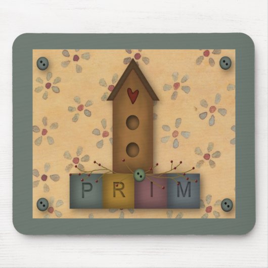 Primitive Birdhouse Mousepad (Vorne)