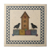Primitive Birdhouse Tile Fliese (Vorderseite)
