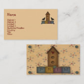 Primitive Birdhouse-Visitenkarte Visitenkarte (Vorne/Hinten)