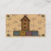 Primitive Birdhouse-Visitenkarte Visitenkarte (Rückseite)
