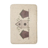 Primitive Birdhouses Bath Mat Badematte (Vorderseite Vertikal)