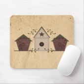 Primitive Birdhouses Mousepad (Mit Mouse)
