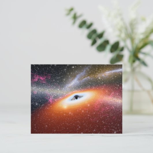 Primitive Black Hole Space Art Postkarte (Stehend Vorderseite)