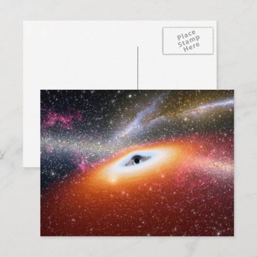 Primitive Black Hole Space Art Postkarte (Vorne/Hinten)
