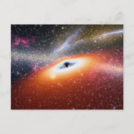 Primitive Black Hole Space Art Postkarte (Vorderseite)