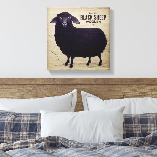 Primitive Black Sheep Woolen Co Leinwanddruck (Insitu (Schlafzimmer))