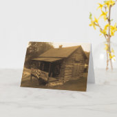 Primitive Blockhütte Karte (Gelbe Blume)