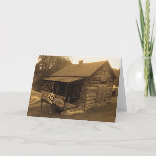 Primitive Blockhütte Karte (Vorderseite)
