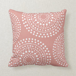 Primitive Boho Mosaik Muster Soft Coral Kissen