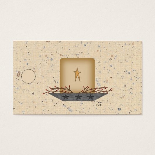 Primitive Candle Hang Tag (Vorderseite)