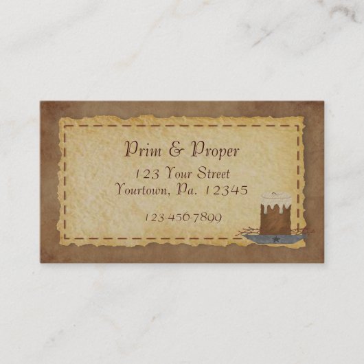 Primitive Candle-Visitenkarte Visitenkarte (Vorderseite)