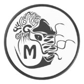 Primitive Chambered Nautilus Monogram Eishockey Puck (Vorderseite)