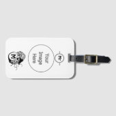 Primitive Chambered Nautilus Monogram Gepäckanhänger (Vorderseite (Horizontal))