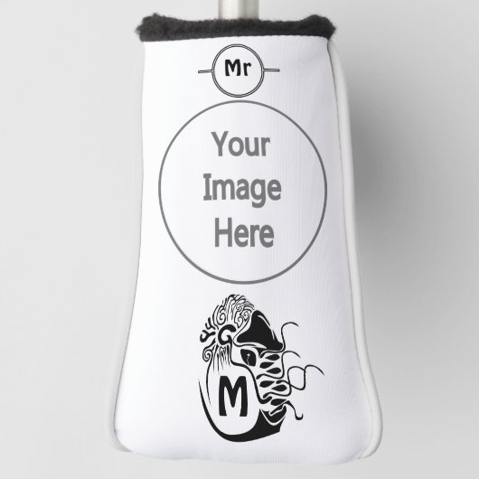 Primitive Chambered Nautilus Monogram Golf Headcover (Rotieren 90)