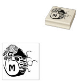 Primitive Chambered Nautilus Monogram Gummistempel (Stempel)