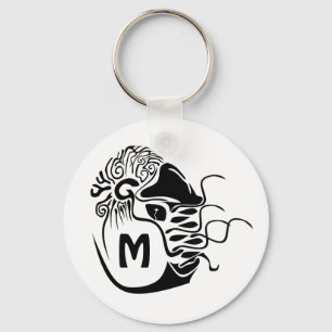 Primitive Chambered Nautilus Monogram Schlüsselanhänger