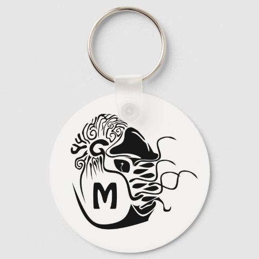 Primitive Chambered Nautilus Monogram Schlüsselanhänger (Vorderseite)