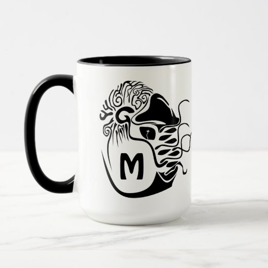 Primitive Chambered Nautilus Monogram Tasse (Links)