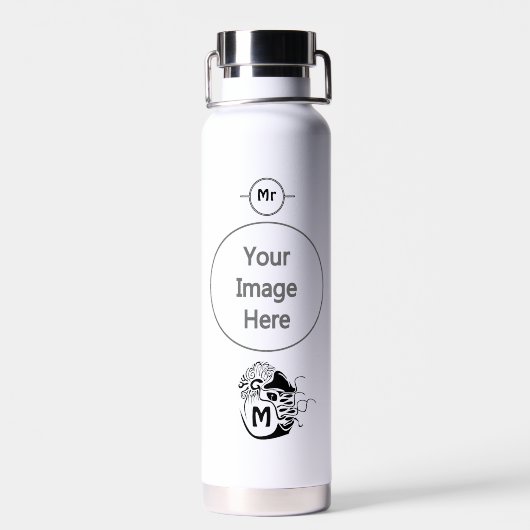 Primitive Chambered Nautilus Monogram Trinkflasche (Rückseite)