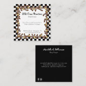 Primitive Country Berries & Stars Business Card Quadratische Visitenkarte (Vorne/Hinten)