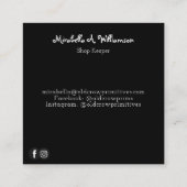 Primitive Country Berries & Stars Business Card Quadratische Visitenkarte (Rückseite)