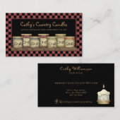 Primitive Country Candles & Pip Berries Crafty Visitenkarte (Vorne/Hinten)