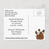 Primitive Country Fall Harvest Postkarte (Rückseite)