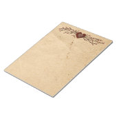 Primitive Country Heart Large Notepad Notizblock (angewinkelt)